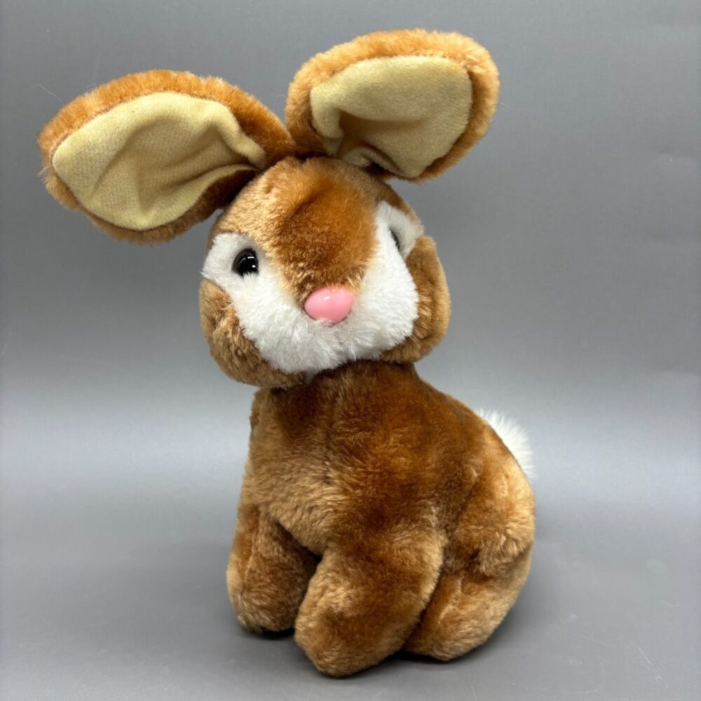 Vintage Brown Bunny Plush Rabbit 1980s Stuffed Animal Leonard Belove Korea